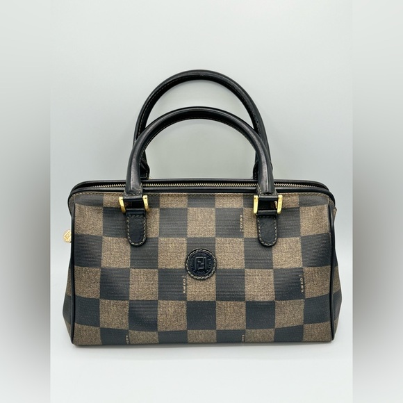 Fendi Pequin Boston PVC Handbag - Picture 2 of 16